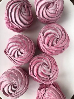 Delicious fresh black currant marshmallows for Breakfast macro