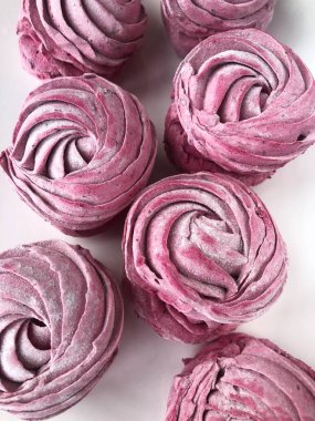 Delicious fresh black currant marshmallows for Breakfast macro