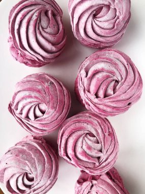 Delicious fresh black currant marshmallows for Breakfast macro