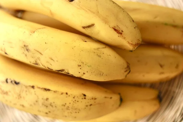 Deliciosas Bananas Amarillas Maduras Vista Cerca —  Fotos de Stock