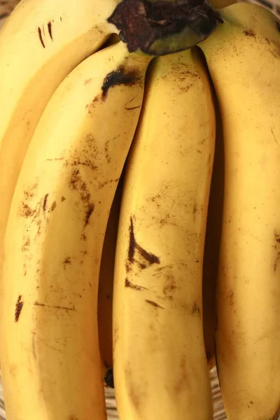 Deliciosas Bananas Amarillas Maduras Vista Cerca — Foto de Stock
