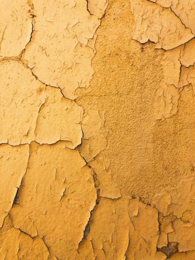 Güzel sarı duvar, yakın görüş.