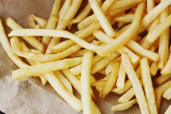 Frites Een Café Macro — Stockfoto