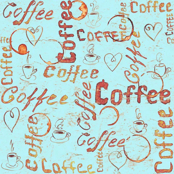 Patrón de café sin costura —  Fotos de Stock
