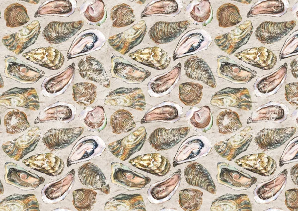 Vintage oysters background — Stock Photo, Image