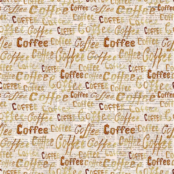 Kahve yazı seamless modeli