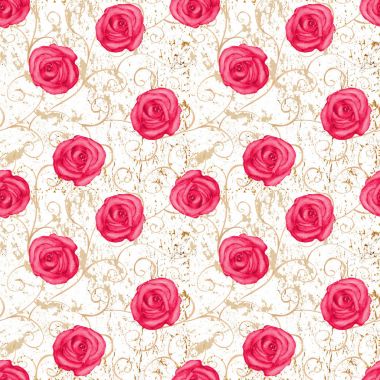 Şam gül seamless modeli