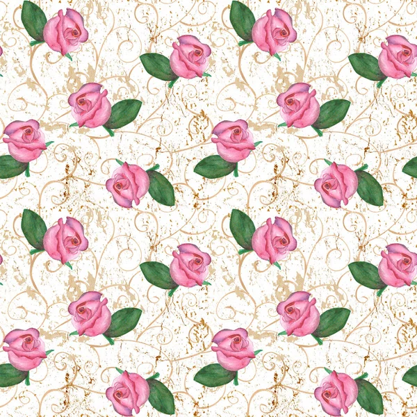 Pembe Gül oryantal seamless modeli