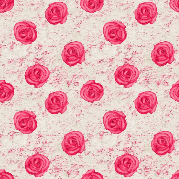 Éves rózsák zökkenőmentes minta — Stock Fotó