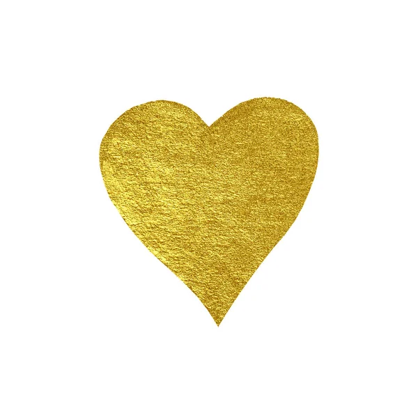 Corazón de lujo dibujado a mano dorado — Foto de Stock