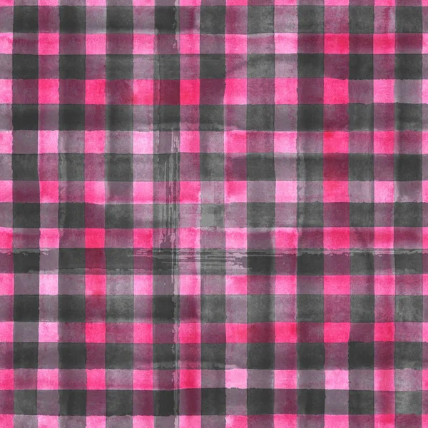 Motif sans couture à carreaux rose et gris — Photo