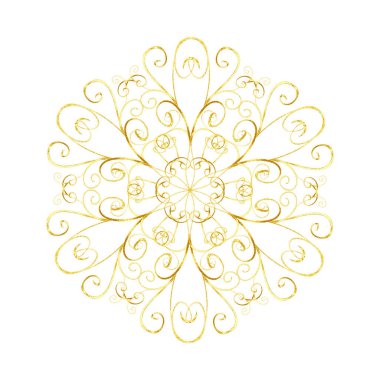 Oryantal tarzı altın kar tanesi