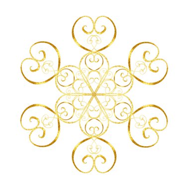 Oryantal tarzı altın kar tanesi