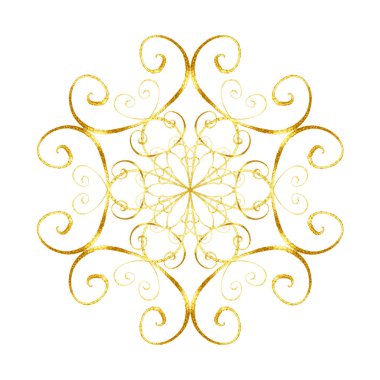 Oryantal tarzı altın kar tanesi