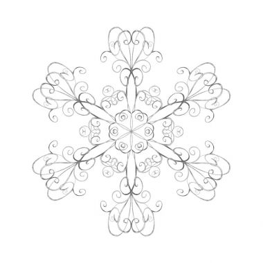 Oryantal tarzı gümüş kar tanesi