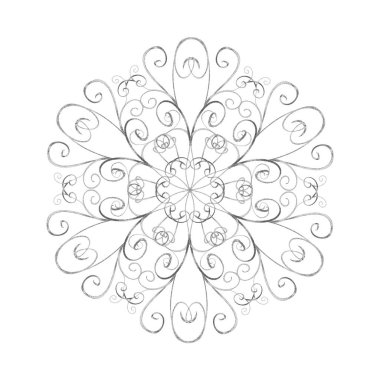 Oryantal tarzı gümüş kar tanesi