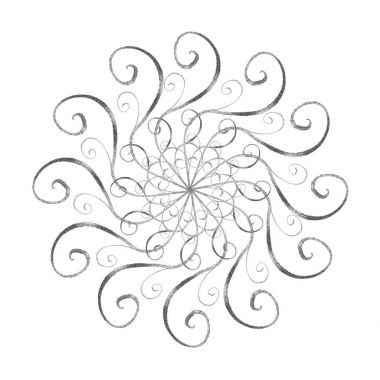 Oryantal tarzı gümüş kar tanesi