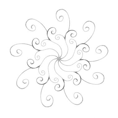 Oryantal tarzı gümüş kar tanesi