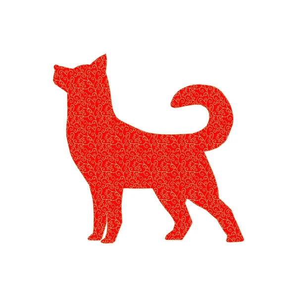 Ano Novo 2018 cão vermelho — Fotografia de Stock