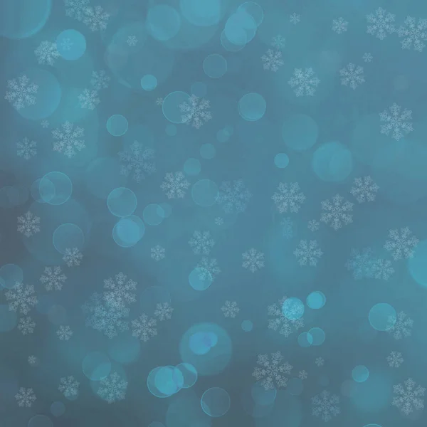 Blau Winter abstrakte Bokeh Hintergrund — Stockfoto