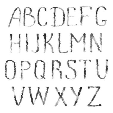 Siyah harflerle latin alfabesi