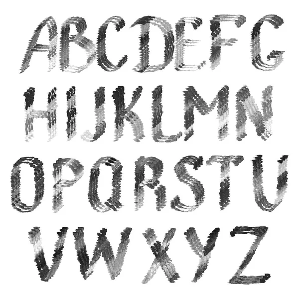 Letras pretas do alfabeto inglês — Fotografia de Stock