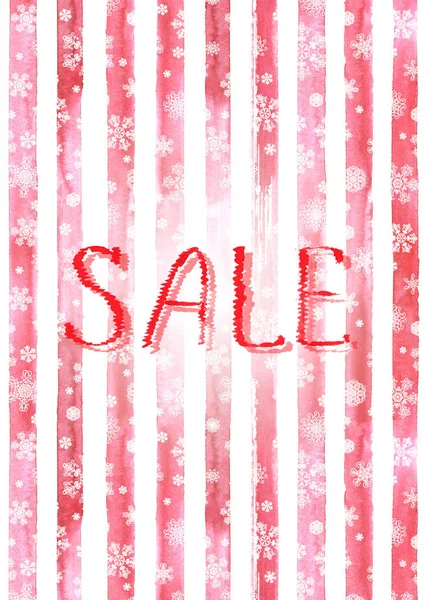 Winter sale red background — Stock Photo, Image