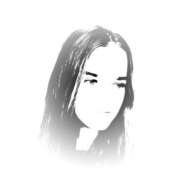 siyah-beyaz genç kız portresi
