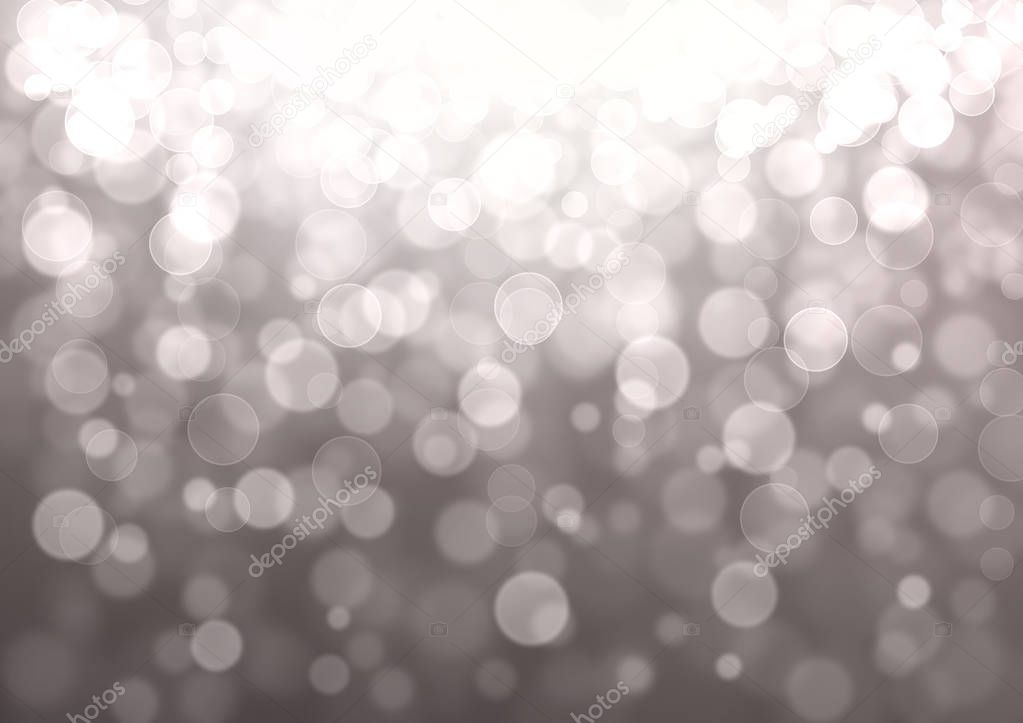 Silver Christmas bokeh background