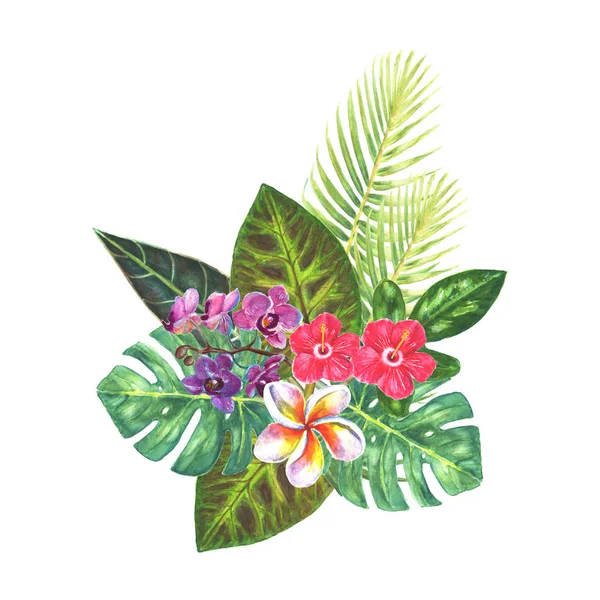 Ramo de flores tropicales exóticas —  Fotos de Stock