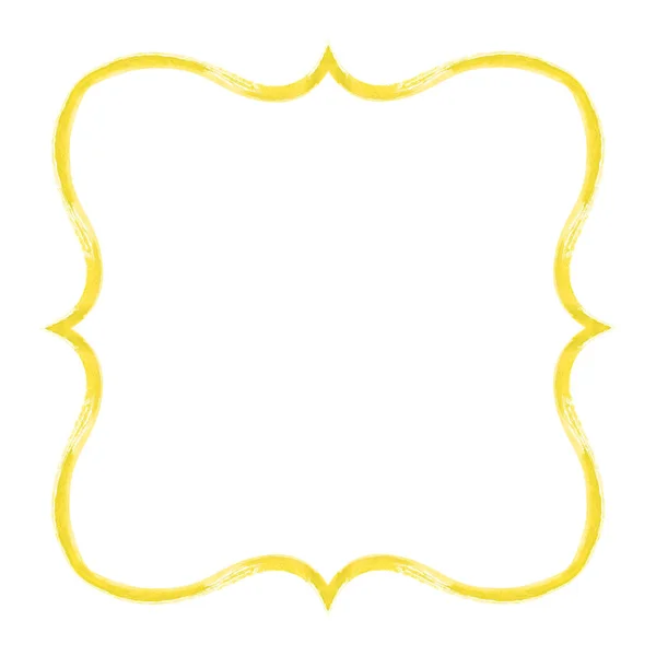 Жовта акварельна гранжева рамка — стокове фото