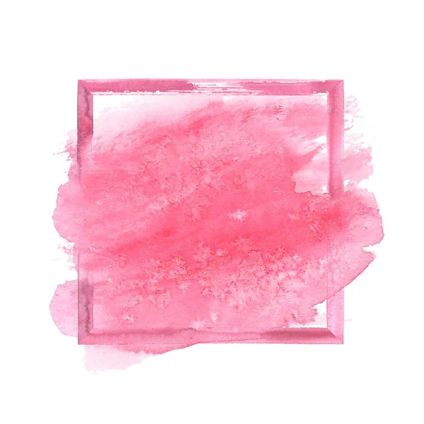 Moldura grunge aquarela rosa — Fotografia de Stock