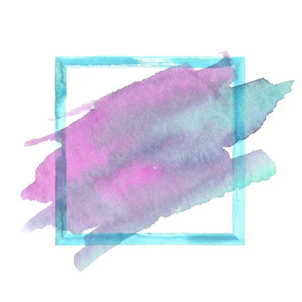 Cornice grunge acquerello colorato — Foto Stock