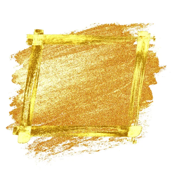 Золотая гранжевая рамка — стоковое фото