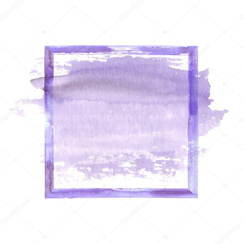 Purple watercolor grunge frame