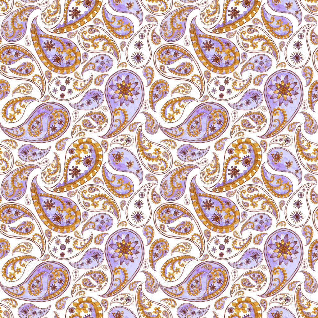 Paisley seamless abstract background