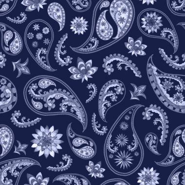 Paisley oryantal çiçek seamless modeli