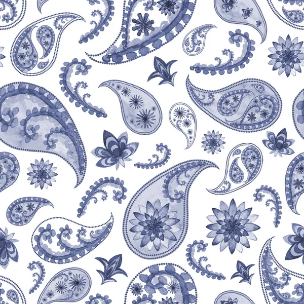 Paisley oriental navy background — Stock Photo, Image