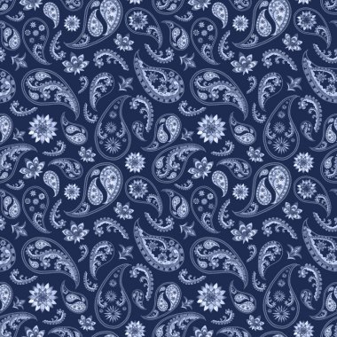 Paisley oryantal mavi Donanma arka plan