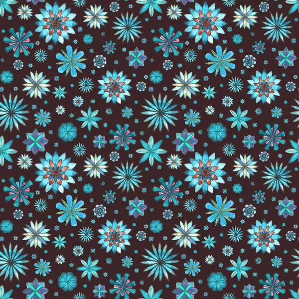 Абстрактный цветочный бесшовный рисунок — стоковое фото