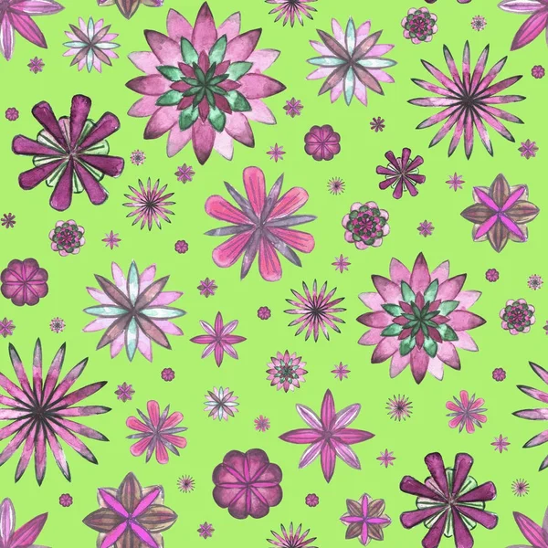 Απρόσκοπτη μοτίβο floral boho εθνοτικές — Φωτογραφία Αρχείου