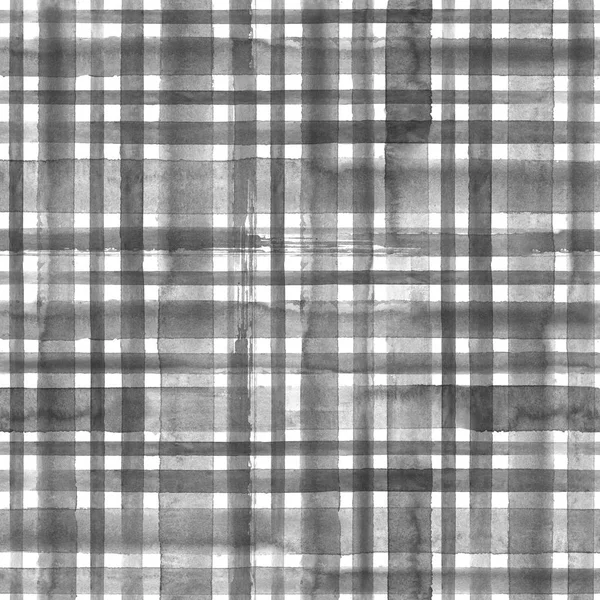 Black and white grunge gingham tartan plaid abstract geometric seamless tex...