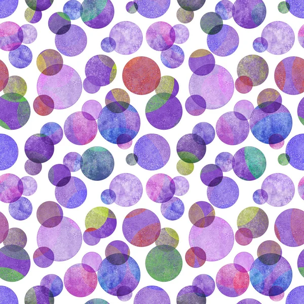 Colorful circle purple seamless pattern