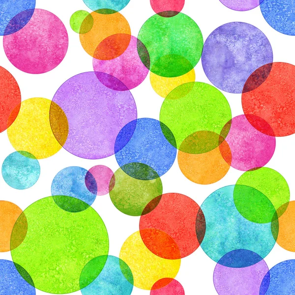 Colorful circle grunge seamless pattern