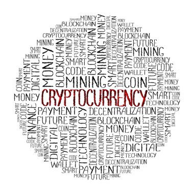 Cryptocurrency kavramı etiket kelimeler desen
