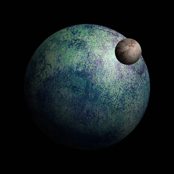 Pământul și luna ilustrație acuarelă — Fotografie, imagine de stoc