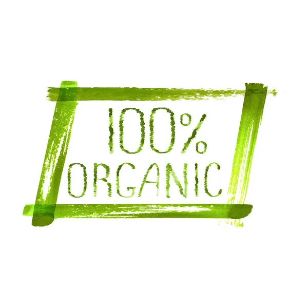 100 desain logo produk organik — Stok Foto