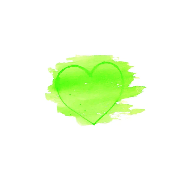 Zöld akvarell logo design sablon spot — Stock Vector