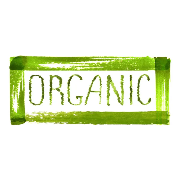 Desain logo produk organik - Stok Vektor