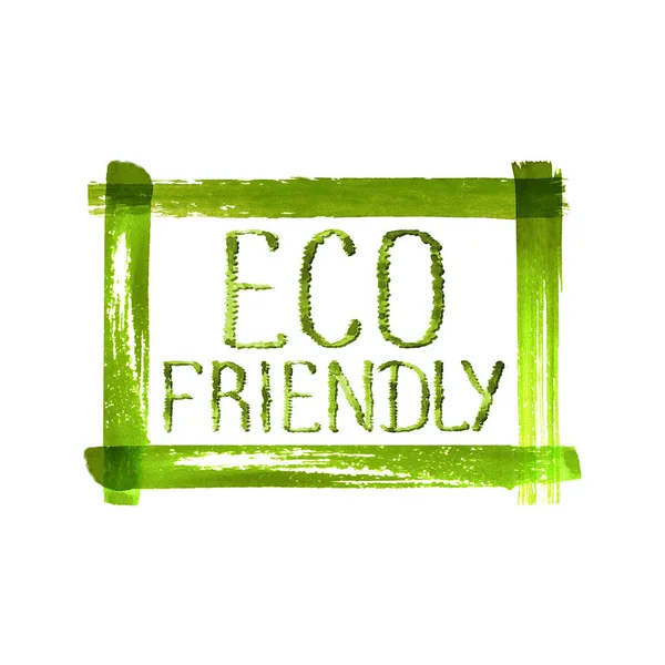 Eco Friendly concept logo on grunge green frame — Stock Photo, Image